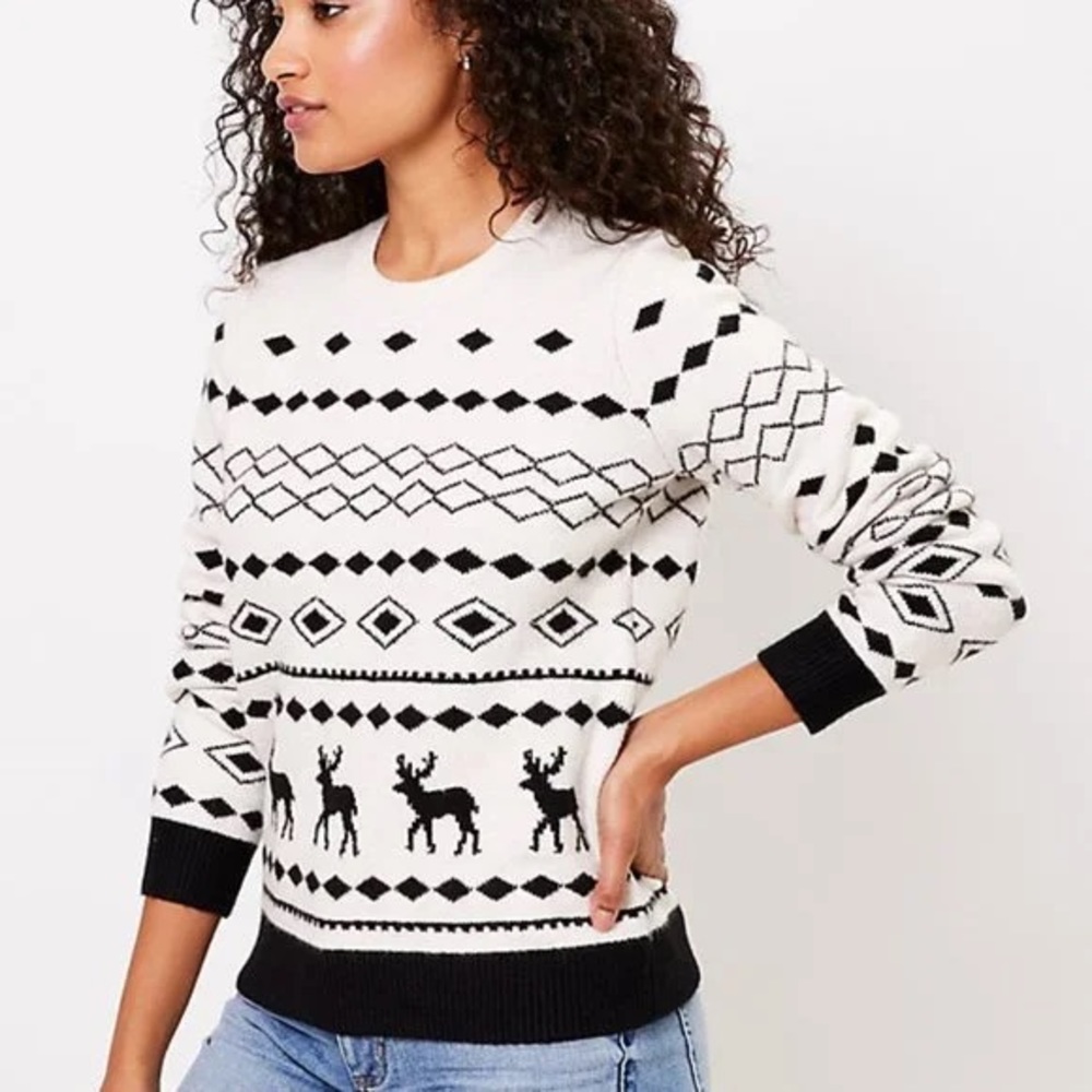 Ann Taylor Loft Reindeer Sweater